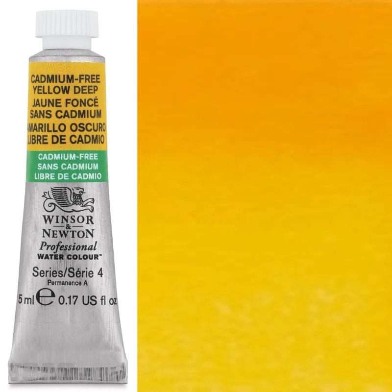 WINSOR & NEWTON WATERCOLOURS WINSOR & NEWTON Cadmium Free Yellow Deep Winsor & Newton Watercolours 5ml