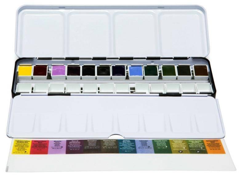 DANIEL SMITH SETS DANIEL SMITH Daniel Smith 1/2 Pan 12 Inspiration Set Metal Box