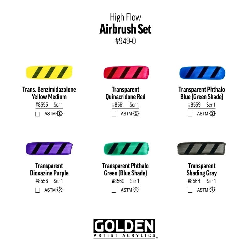 GOLDEN SETS Golden High Flow Airbrush Set