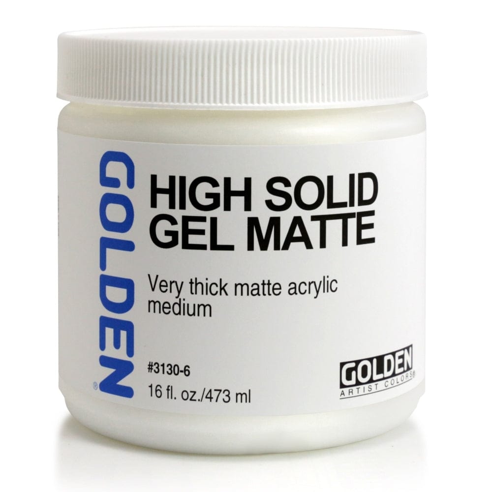 GOLDEN MEDIUMS GOLDEN 473ml Golden High Solid Matte Gel Medium