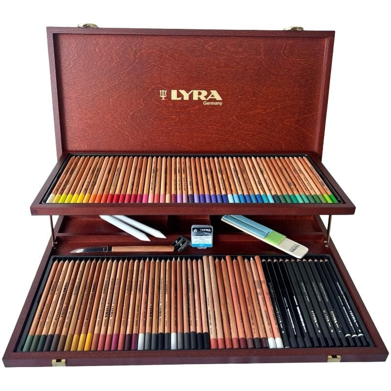 LYRA Lyra Rembrandt Polycolor Artist Atelier Wooden Box 106 pcs