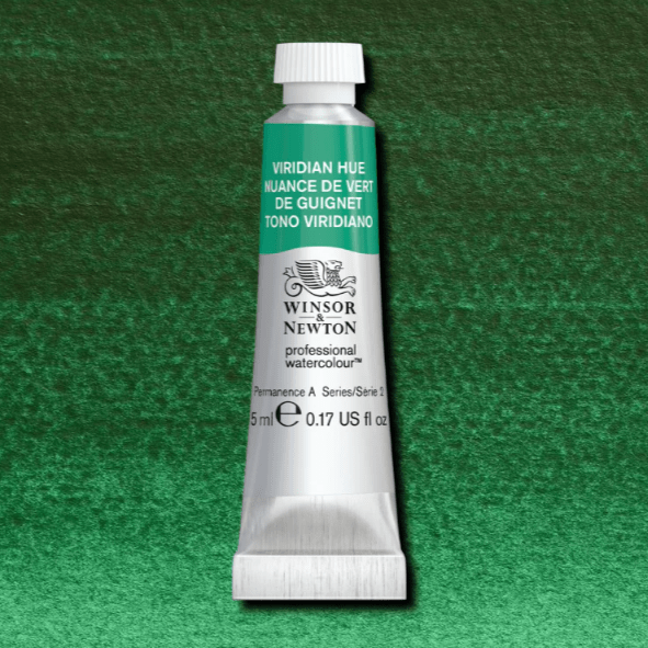 WINSOR & NEWTON WATERCOLOURS 5ML WINSOR & NEWTON WATERCOLOURS Viridian Hue Winsor & Newton Watercolours 5ml