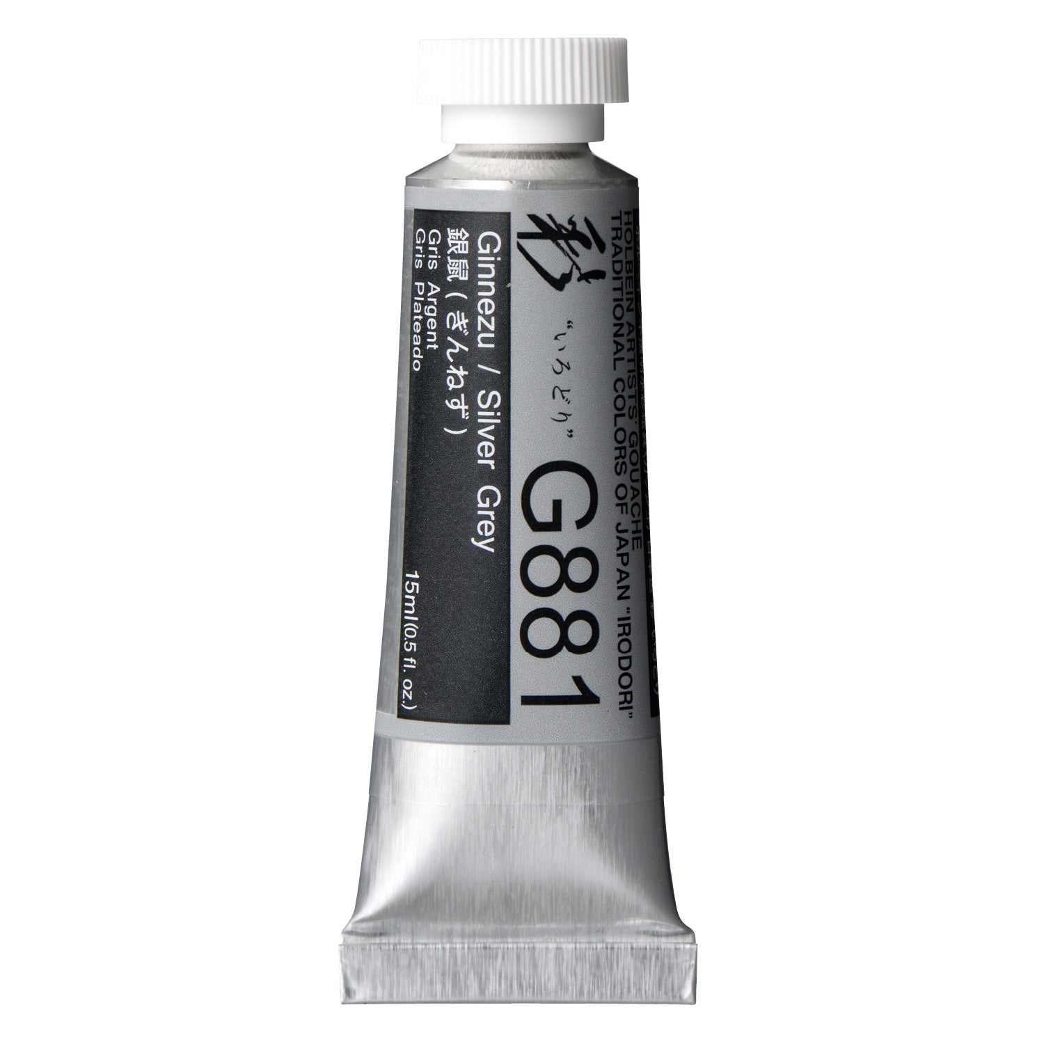 Holbein Artist Gouache Irodori G881 Silver Grey 15ml
