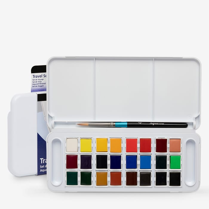Daler Rowney Aquafine Plastic Watercolour Travel Set