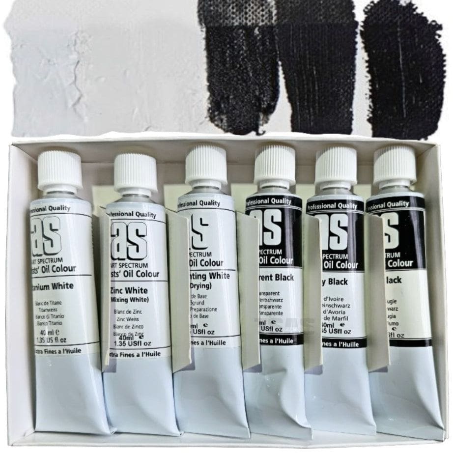 ART SPECTRUM OILS ART SPECTRUM Art Spectrum® Artists’ Oil Set 6x Black & Whites