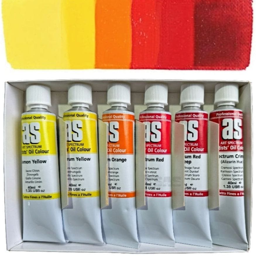 ART SPECTRUM OILS ART SPECTRUM Art Spectrum® Artists’ Oil Set 6x Yellow and Reds