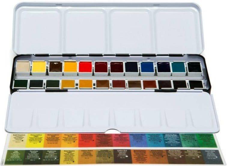 DANIEL SMITH SETS DANIEL SMITH Daniel Smith 1/2 Pan 24 Set Metal Box