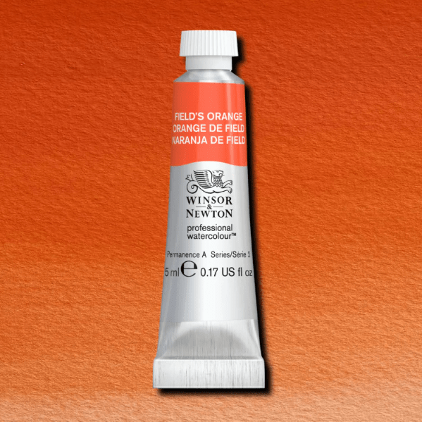 WINSOR & NEWTON WATERCOLOURS 5ML WINSOR & NEWTON WATERCOLOURS Field's Orange Winsor & Newton Watercolours 5ml