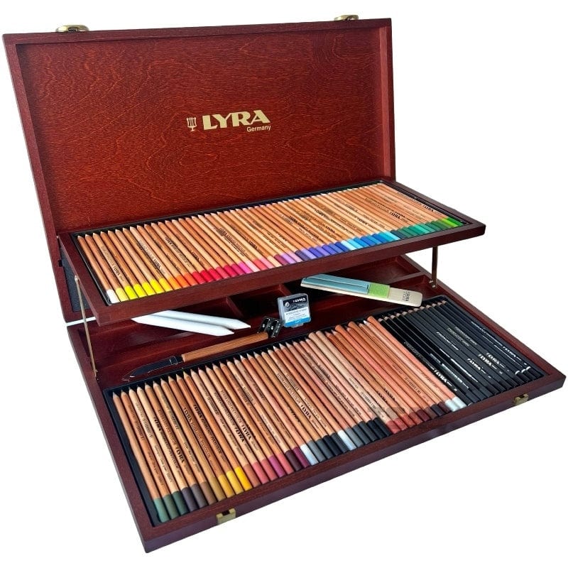 LYRA Lyra Rembrandt Polycolor Artist Atelier Wooden Box 106 pcs