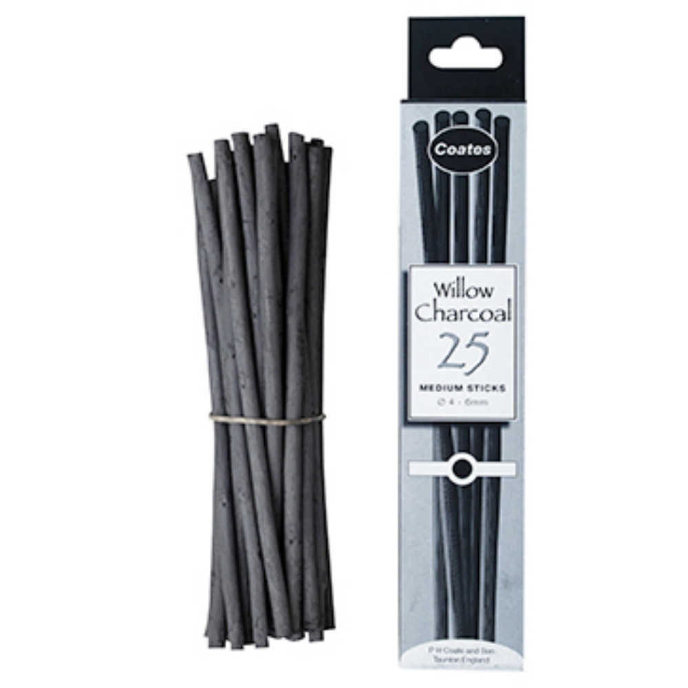 Coates Willow Charcoal 5 Stick Thin (Box of 25)