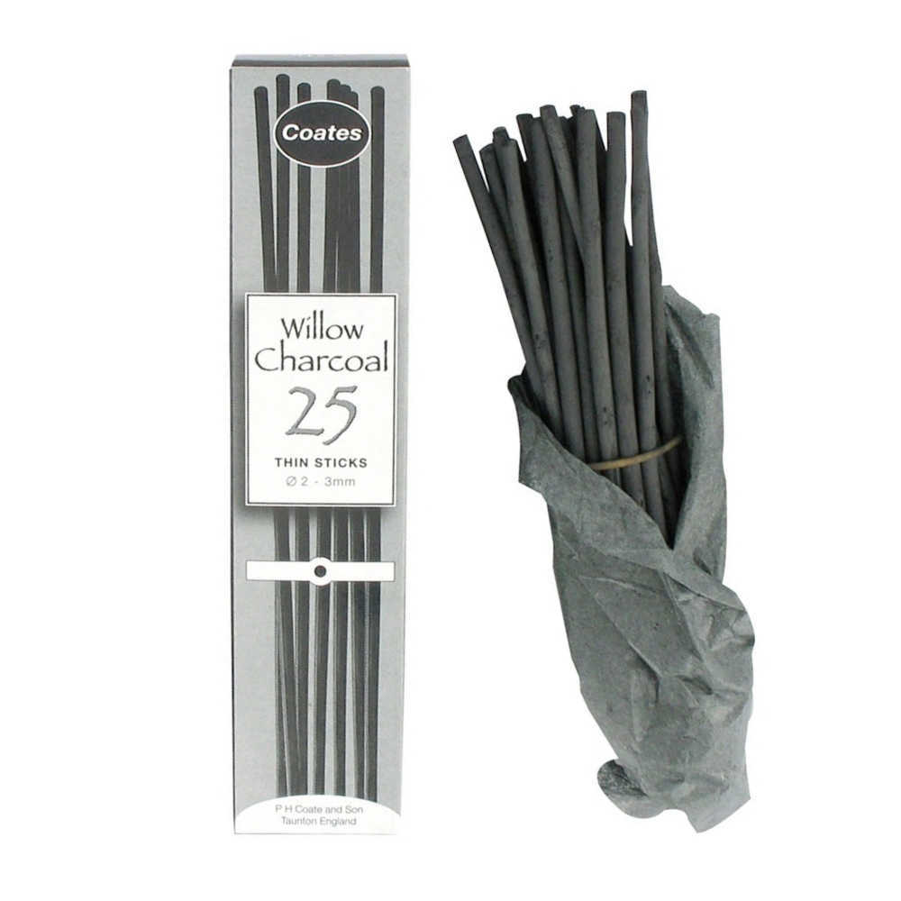 Coates Willow Charcoal 12 Thick Sticks