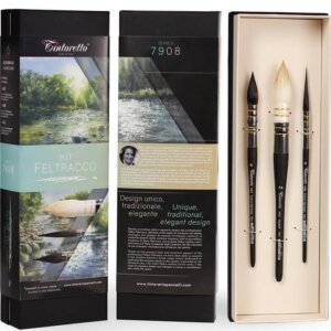 Tintoretto Feltracco Watercolor Brush Sets are available in-store and online at The PaintBox, home to the widest range of traditional and progressive Art Supplies in Adelaide. At The PaintBox we source and stock quality Art Supplies which we import directly. This means that you have access to a greater variety and pay less. These are perfect for any artists from amateur to professional. It is also perfect for any budget size. Check out our loyalty rewards programme, which makes your artistic ambitions achievable. At these prices why not give these a go. Be sure to check out our other fabulous finds on our website and start saving today. Our knowledgeable staff at The PaintBox can guide you through our carefully selected ranges of Art Supplies for all applications. This is only a small selection of our stock. We sell many brands, weights, and textures, in-store only. Please call 08 8388 7776 to enquire. We offer art tuition too! TINTORETTO FELTRACCO WATERCOLOUR BRUSH SETS OF 3 CAN BE DELIVERED ANYWHERE WITHIN AUSTRALIA OR NEW ZEALAND