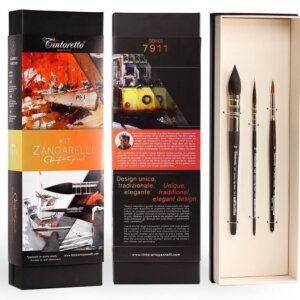 Tintoretto Zangarelli 7911 Watercolour Brush Sets are available in-store and online at The PaintBox, home of the widest range of traditional and progressive Art Supplies in Adelaide. At The PaintBox we source and stock quality art supplies which we import directly. This means that you have access to a greater variety and pay less. These are perfect for any artists from amateur to professional. They are also perfect for any budget size. Check out our loyalty rewards programme, which makes your artistic ambitions achievable. At these prices why not give these a go. Be sure to check out our other fabulous finds on our website and start saving today. Our knowledgeable staff at The PaintBox can guide you through our carefully selected ranges of art supplies for all applications. This is only a small selection of our stock. We sell many brands, weights, and textures, in-store only. Please call 08 8388 7776 to enquire. We offer art tuition too! TINTORETTO ZANGARELLI WATERCOLOUR BRUSH SETS OF 3 CAN BE DELIVERED ANYWHERE WITHIN AUSTRALIA OR NEW ZEALAND