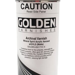 Golden Archival MSA Aerosol Spray Matte Varnish is available in-store and online at The PaintBox, home to the widest range of traditional and progressive Art Supplies in Adelaide. At The PaintBox we source and stock quality Art Supplies which we import directly. This means that you have access to a greater variety and pay less. These are perfect for any artists from amateur to professional. It is also perfect for any budget size. Check out our loyalty rewards programme, which makes your artistic ambitions achievable. At these prices why not give these a go. Be sure to check out our other fabulous finds on our website and start saving today. Our knowledgeable staff at The PaintBox can guide you through our carefully selected ranges of Art Supplies for all applications. This is only a small selection of our stock. We sell many brands, weights, and textures, in-store only. Please call 08 8388 7776 to enquire. We offer art tuition too!