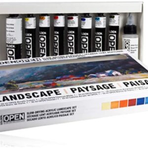 Golden Open Acrylic Introduction Landscape Sets are available in-store and online at The PaintBox, home to the widest range of traditional and progressive Art Supplies in Adelaide. At The PaintBox we source and stock quality Art Supplies which we import directly. This means that you have access to a greater variety and pay less. These are perfect for any artists from amateur to professional. It is also perfect for any budget size. Check out our loyalty rewards programme, which makes your artistic ambitions achievable. At these prices why not give these a go. Be sure to check out our other fabulous finds on our website and start saving today. Our knowledgeable staff at The PaintBox can guide you through our carefully selected ranges of Art Supplies for all applications. This is only a small selection of our stock. We sell many brands, weights, and textures, in-store only. Please call 08 8388 7776 to enquire. We offer art tuition too! GOLDEN ACRYLIC OPEN LANDSCAPE SETS CAN BE DELIVERED ANYWHERE WITHIN AUSTRALIA OR NEW ZEALAND