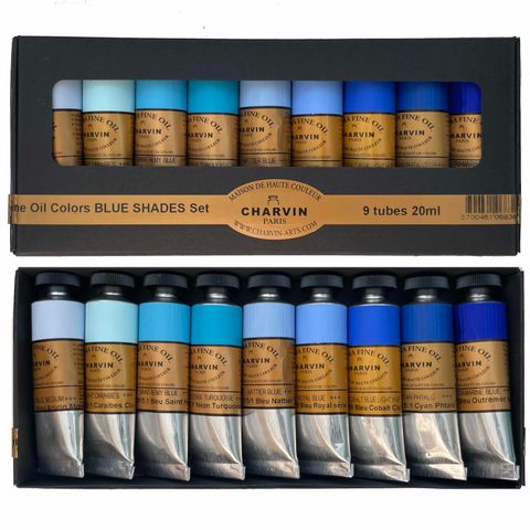 Charvin Extra Fine Oil Sets of Blue Shades are available in-store and online at The PaintBox, home to the widest range of traditional and progressive Art Supplies in Adelaide.