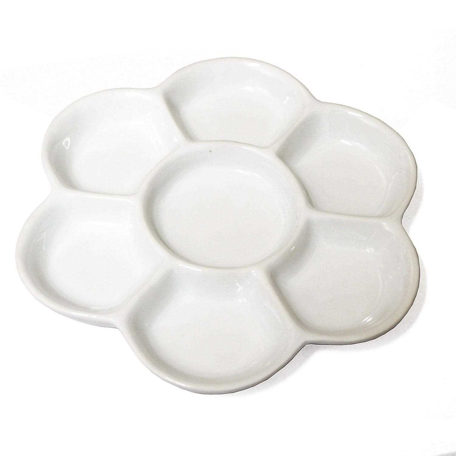 Glazed porcelain flower palettes with seven wells are available in-store and online at The PaintBox, home to the widest range of traditional and progressive Art Supplies in Adelaide.