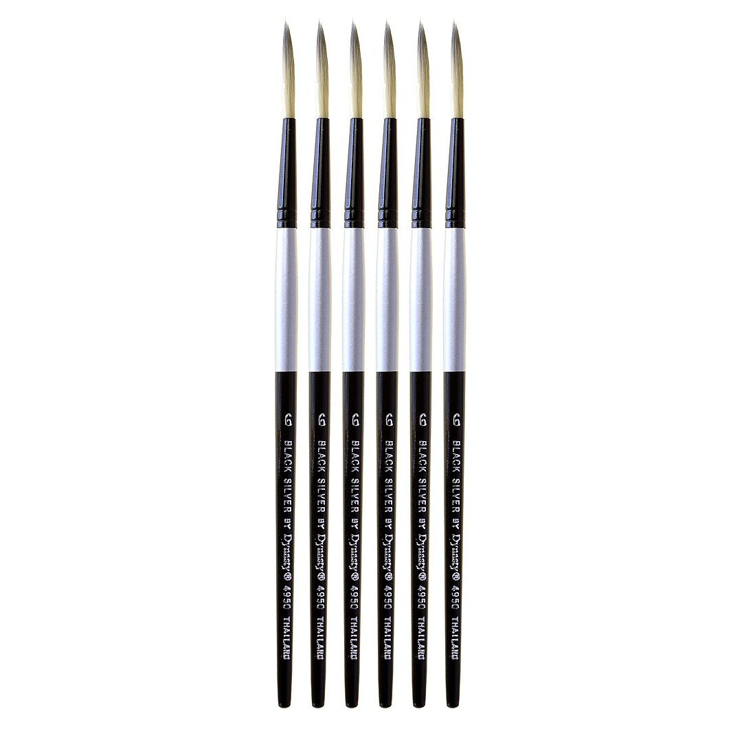 Dynasty Black Silver Long Liner Brushes are available in-store and online at The PaintBox, home to the widest range of traditional and progressive Art Supplies in Adelaide.