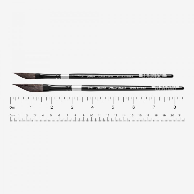 Silver Brush Limited 3012S1/4in Black Velvet Dagger Striper Watercolor  Paint Brush, Size 1/4 Inch, Short Handle