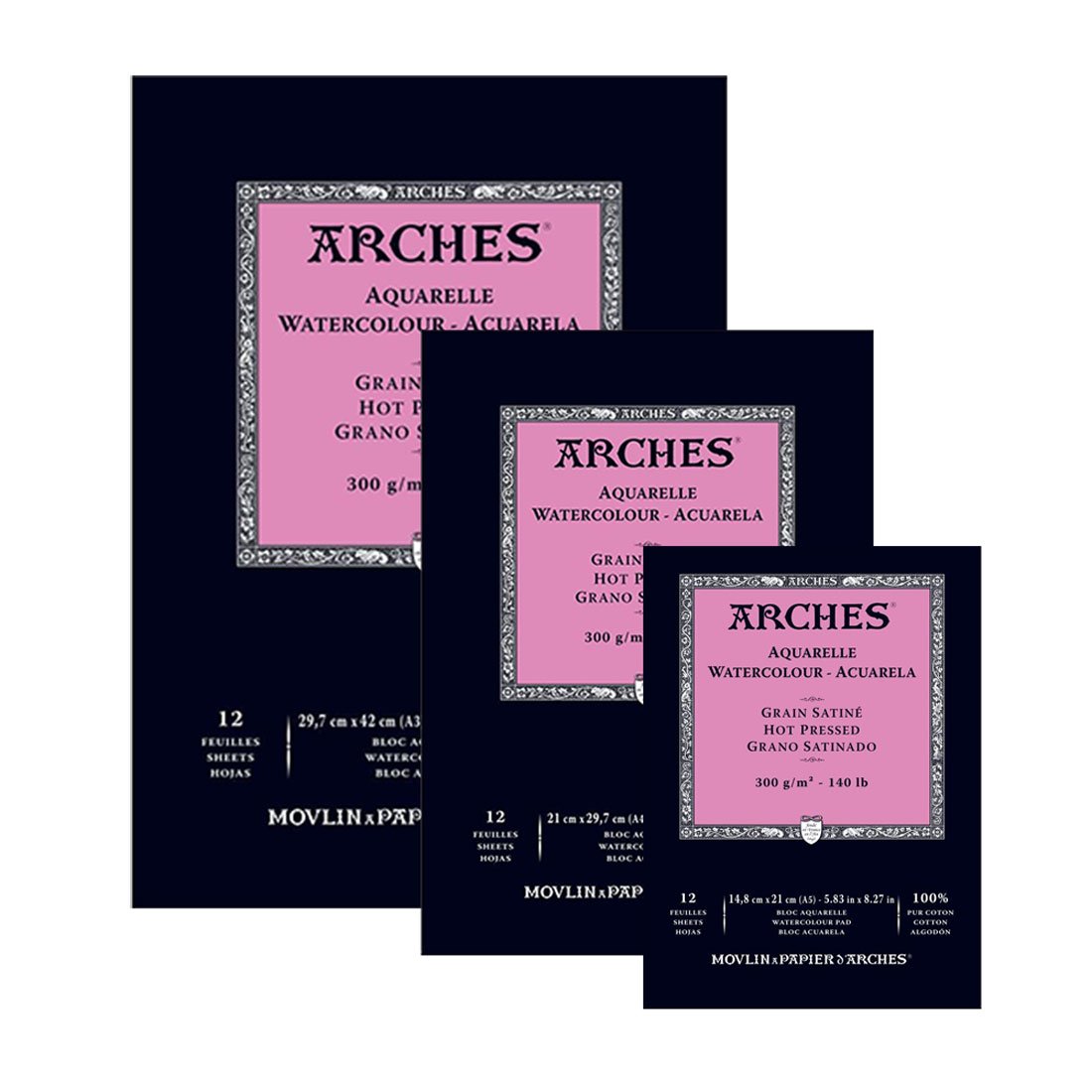 Arches Hot Pressed 300gsm Watercolour Pads are available in-store and online at The Paintbox, home of the widest range of traditional and progressive Art Supplies in Adelaide.