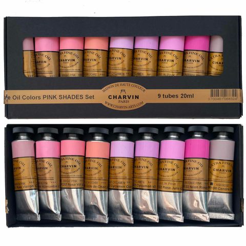 Charvin Extra Fine Oil Sets of Pink Shades are available in-store and online at The PaintBox, home to the widest range of traditional and progressive Art Supplies in Adelaide.