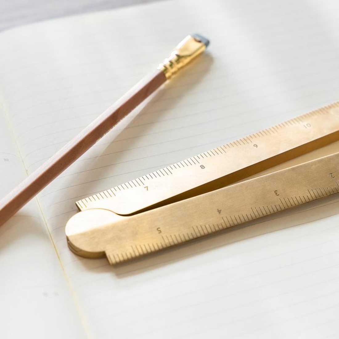 Makers Cabinet Stria elegant folding ruler available in-store and online at The PaintBox