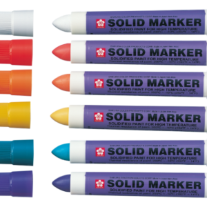 Sakura Solid Paint Markers write on anything, they're fade-resistant, water-resistant, quick-drying and permanent, they are a high quality oil based product.