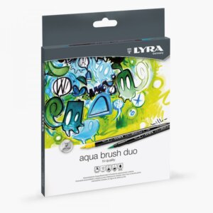 Lyra Aqua Brush Duo Art pens are dual-tip brush markers Box of 12